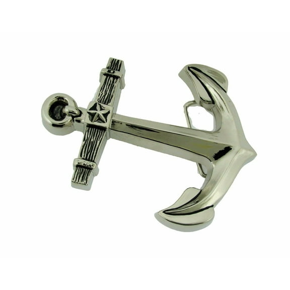 Anchor Die Cut Silver Metal Belt Buckle Rock Rebel Fashion Costume New Style Unisex