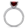 thumbnail image 4 of Everly Women's Garnet 14K White Gold Engagement Ring, 4 of 7