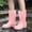 Pink, variant on Womens Rain Boots Short Ankle Slip On Hiking Camping Wading Boots Rain Boots For Women Non Slip Rubber Sole Cushioned Flexible Outdoor Waterproof Footwear US :7