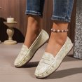 thumbnail image 4 of EKVAHL Women's Penny Slip‑On Loafers, PU Leather Business Work Flats, Lightweight Casual Walking Shoes For Office Duty Business Green, 4 of 5