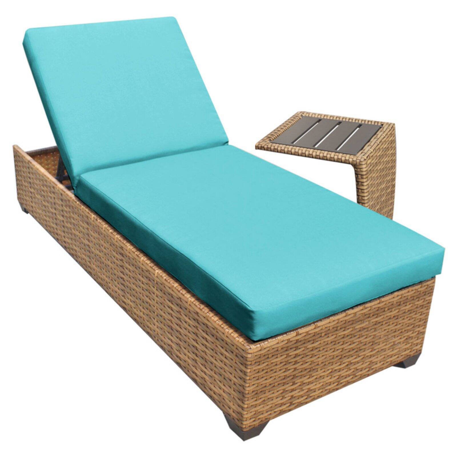 TK Classics Laguna Outdoor Chaise Lounge with Side Table - Set of 2 Cushion Covers - image 2 of 2