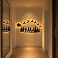 thumbnail image 4 of WYBXZ Illuminated Wooden Reindeer Sleigh Wall Decor, with Warm LED Backlight and Remote Control for for Festive Home Decoration 59.06 in, 4 of 10