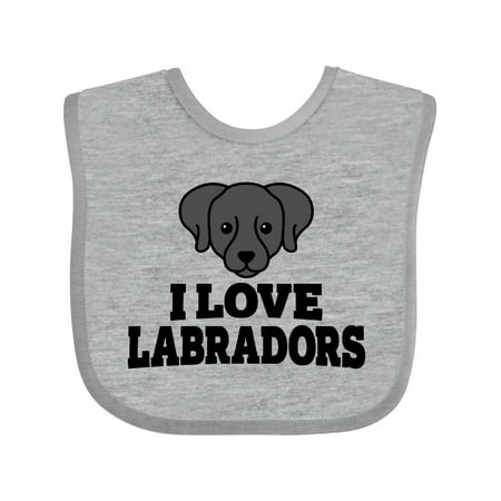

Inktastic I Love Labradors Boys or Girls Baby Bib