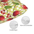 thumbnail image 3 of Rateoe Cherries and Ladybirds Pattern Decorative Pillow Case,Throw Pillow Covers,Plush Pillow Cover,Soft Pillow Case,Velvet Pillow Case-14"x20", 3 of 6