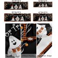 thumbnail image 2 of Halloween Ghost Window Valance Kitchen Curtains, Horror Dead Tree Pumpkin Rod Pocket Short Panels Spooky Valances Curtain, Orange Black Lattice Window Treatments Drapes for Living Room Bedroom Decor, 2 of 6