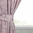 thumbnail image 3 of Superior Blackout Leaves Curtains Set of 2, Light Filtering Grommet Curtain Panel Set, Blush, 46"W x 63"L, 3 of 11