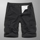 thumbnail image 1 of pstuiky Pantalones cortos de gimnasio para hombre, Pantalones cortos cargo casuales para hombre, con bolsillos con botones y cremallera, cintura elástica Pantalones cortos de golf, 1 of 4