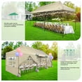thumbnail image 5 of COBIZI Heavy Duty 10x30 Party Tent,Commercial pop up Canopy for Parties,Waterproof Gazebos, 8 Sidewalls,Waterproof UPF50+,Khaki, 5 of 6
