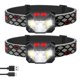 thumbnail image 1 of Paquete De 2 Linternas Frontales Recargables, Linterna Frontal con Sensor De Movimiento Brillante, Faros Led Impermeables con Luz Roja Blanca, Luces Frontales De 6 Modos para Campin, 1 of 5