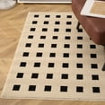 thumbnail image 3 of Visland PVC Kitchen Woven Mats for Floor Non-slip Washable Runner Rugs Stain Resistant Standing Mat with TPR Backing Lightweight Black White Hallway Rug, 3 of 7