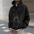thumbnail image 2 of Jgppe Men's Pullover Sweatshirt Oversized Vintage Hooded Long Sleeve Drawstring Sweatshirt Unisex Valentine's Day, 2 of 5