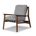 thumbnail image 4 of Grain Wood Furniture Solid Wood Mid Century Lounge Chair with Stone Gray Cushions, 4 of 6