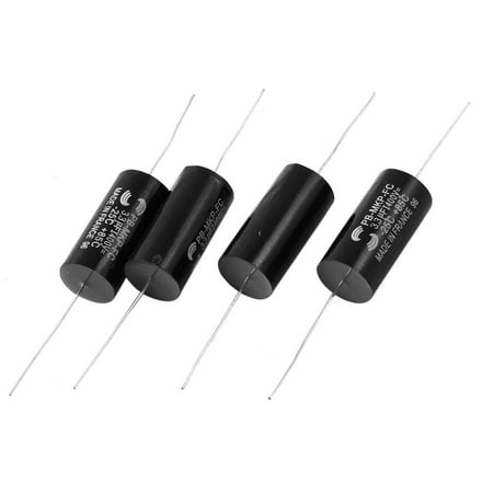 Unique Bargains 4 Pcs 3.3uF DC 400V Axial Lead Electrolytic Tubular Audio Capacitor