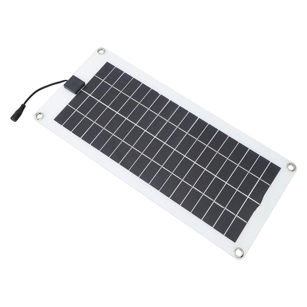 Cargador De Panel Solar, Panel Solar Portátil De Alta Eficiencia De Conversión 30W 12V Policristalino De Baja Eficiencia De Luz Con Clip De Batería Para Exteriores Para