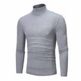 thumbnail image 2 of Cyglowse Men's Mock Turtleneck Thermal Shirts Long Sleeve Breathable Base Layer Lightweight Warm Winter Undershirt Tops Gray M, 2 of 5