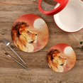 thumbnail image 2 of SKYSONIC African Lion Sunset Pot Holders Trivets, 2 Pcs Heat Resistant Trivets,Wild Animals Cotton Thread Weave Mats for Hot Pads Pans Pot Bowl Teapot for Kitchen Decor, 2 of 7