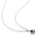 thumbnail image 3 of Everly Women's 1 1/3ct TGW Created Blue Sapphire Sterling Silver Solitaire Pendant with Chain, 3 of 9