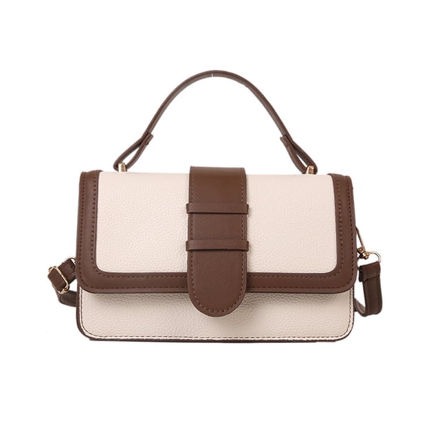 Bolso de mano de piel sintética para mujer, bolso de mensajero, bolso de piel, bolso de hombro de moda para mujer, blanco
