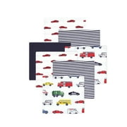 Little Treasure Hudson Baby Boys Cotton Poly Flannel Receiving Blankets 7-Pack, Multicolor Going Places, 30x30 inches
