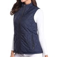 thumbnail image 5 of thefmos Women's Fall Winter Sleeveless Zipper Vest Coat Solid Casual Warm Outerwear Quilted Puffer Vest for Women Fashion Layering Piece Cold Weather, Navy 2XL, 5 of 9