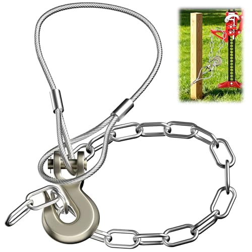 Fence Post Puller with Galvanized Cable and Chain, Used with Jack/Lever to Easily Remove 4x4 Fence Posts for Residential/Agricultural Fence Repairs$$Garden & Patio