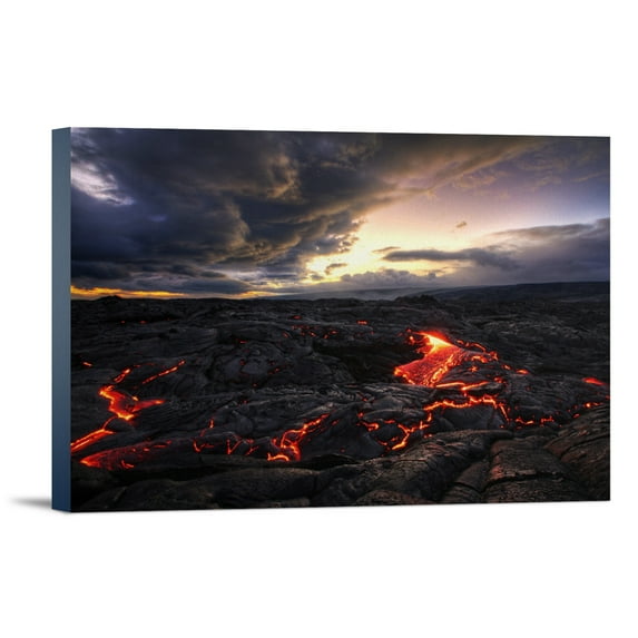 Lava Field, (12x18 Wrapped Canvas, Wall Decor, Artwork)