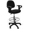 Office Furniture in a Flash Multi Function Drafting Chair with Finger Control Adjustable Arms & Foot Ring