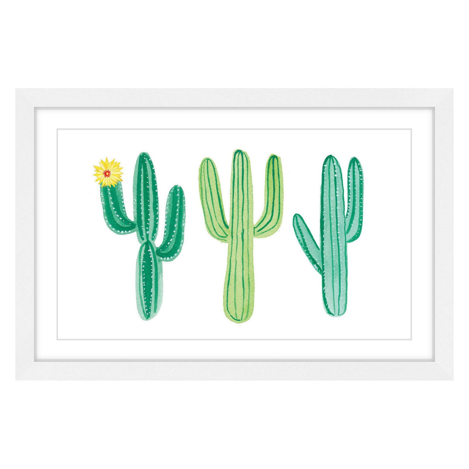 Marmont Hill "Cacti" By Molly Rosner Framed Painting Art Print, 36.0" x 1.5"