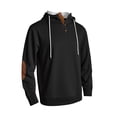 thumbnail image 5 of pstuiky camisetas de manga larga para hombre, Blusa informal y moderna de color liso con capucha, manga larga y bolsillos abotonados para hombre Tops de talla grande para hombre xxl, 5 of 5
