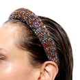 thumbnail image 3 of MesaSe Vintage Femmes Faux Rubis Multicolore Strass Cheveux Cerceau Large Bandeau Chapeaux, 3 of 6