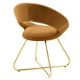 thumbnail image 6 of Modway Nouvelle 19" Velvet Dining Chairs in Gold/Cognac Brown (Set of 2), 6 of 8