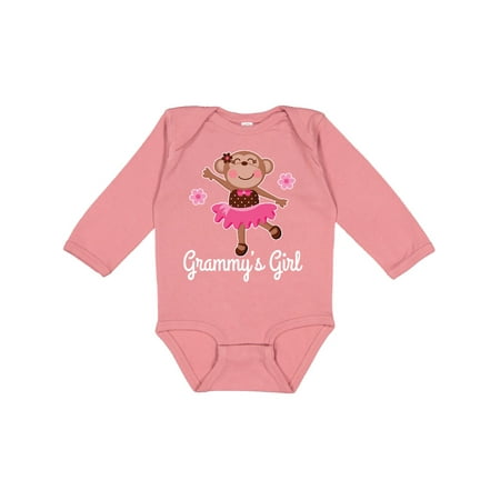 

Inktastic Grammy Girl Ballerina Monkey Gift Baby Girl Long Sleeve Bodysuit