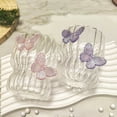 thumbnail image 6 of Ribbed Glass Cups, Vintage Drinking Glassware with Bow, Bubble Cups for Iced Coffee, Juice, Beverage, Milk, Cocktails, Juice , Bubble Tea, 6 of 7