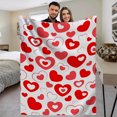 thumbnail image 2 of Hfolob Valentines Day Gifts Valentine's Day Blanket Flannel Decorative Blanket Air Conditioning Blanket （100X150Cm） Home Decor, 2 of 6