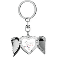 thumbnail image 1 of Beach Sea Bumbersull Watercolor Painting Heart Angel Wing Key Chain Holder, 1 of 3