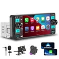 thumbnail image 1 of Radio para Auto GHIOPMZ Single Din con Apple CarPlay y Android inalámbricos, 1 of 9
