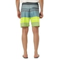 thumbnail image 3 of INSPIRE CHIC Men's Summer Casual Drawstring Waist Color Block Board Shorts Yellow Blue 30, 3 of 6