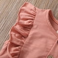 thumbnail image 3 of Vêtements pour Bébé Fille Nouveau-Né Combinaison à Volants Justaucorps Tenue Unie, 3 of 6