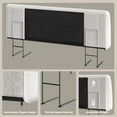 Pinmoco 4.7" Upholstered Foam Headboard Queen Bed, Height Adjustable and Ergonomic Head Board, Teddy Velvet White