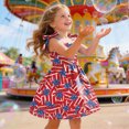 thumbnail image 5 of CAUYDY Baby Girl Dresses Toddler Girls 4th of July Straps Dress Kids American Flag Stars Striped Sundress Child Independence Day Outfits 1T 2T 3T 4T 5T 6T (Sizes 5-6 Years,Red), 5 of 5