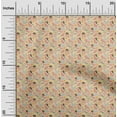 thumbnail image 2 of oneOone Cotton Cambric Light Beige Fabric Floral Quilting Supplies Print Sewing Fabric By The Yard 42 Inch Wide, 2 of 4