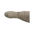 thumbnail image 4 of WHITE MOUNTAIN Womens Beige Crisscross Straps Stretch Gore Cushioned Studded Buckle Accent Liona Almond Toe Block Heel Zip-Up Riding Boot 11 M, 4 of 4