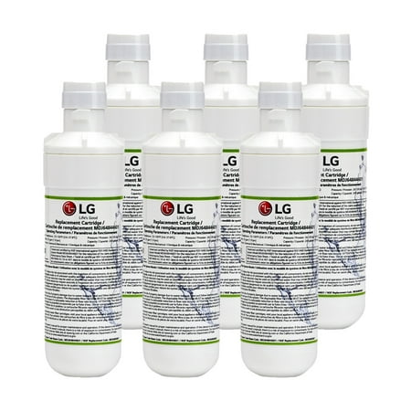 LG LT1000P Refrigerator Water Filter 6-Pack, Filters up to 200 Gallons of Water, Compatible with Select l LG French Door and Side-by-Side Refrigerators with SlimSpace Plus Ice (Best Lg French Door Refrigerator 2019)
