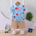 thumbnail image 6 of MEZZALL Back To School Boys Outfit Full Print Pattern Short Sleeve Tee And Matching Shorts For Kids Soft Clothes Sets, 6 of 8
