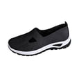 thumbnail image 2 of AUDeals Womens Orthopedic Slip On Sneakers Non Slip Arch Support Lightweight Breathable Walking Shoes (Black, 6.5), 2 of 9