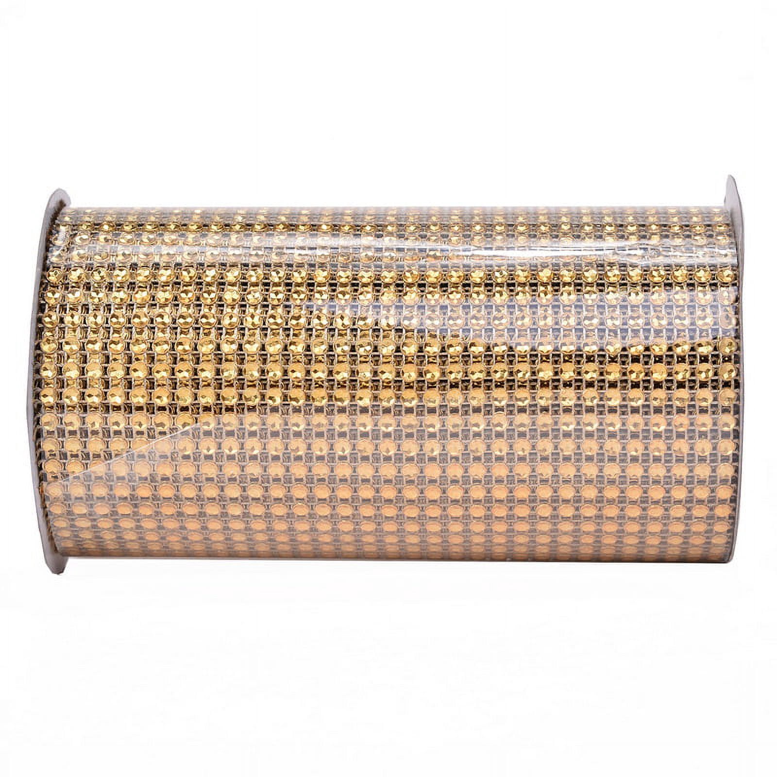 Yama Ribbon, Bling Wrap Ribbon Gold 6inch x 9 feet