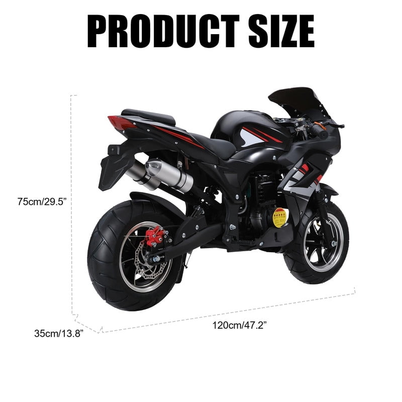 Floseru 50cc Gas Pocket Motorbike, Kids Ride-On Toy, 25MPH Max Speed, Pocket Rocket Bike, Mini Gas Motorbike Pocket Bike, Gasolina para Niños Motocicleta, EPA Approved