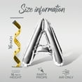 thumbnail image 4 of Letter Balloons - CHRISTMAS 2025 16" Inch Alphabet Letters Foil Mylar Balloon Christmas Party Banner (Silver), 4 of 5