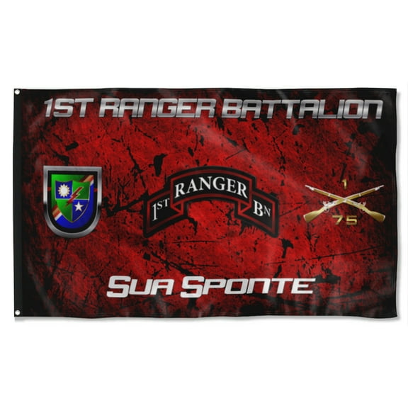 Cayyon 1st Ranger Battalion Sua Sponte Flag 3x5Feet Military Banner with 2 Brass Grommets