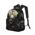thumbnail image 2 of Daiia Vintage Winged Rose Skull School Backpack for Men Women, Unisex Large Waterproof Bookbag Schoolbag Casual Daypack for High School/College/Teens/Travel/Work Black, 2 of 8